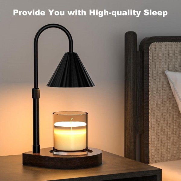 Candle Warmer Lamp: Dimmable Electric Candle Warmer with Timer and 2 Bulbs, Height Adjustable Candle Lamp Compatible with Small Large Candle, Aromatic Candle Holder for Home Decor, Gift for Mom