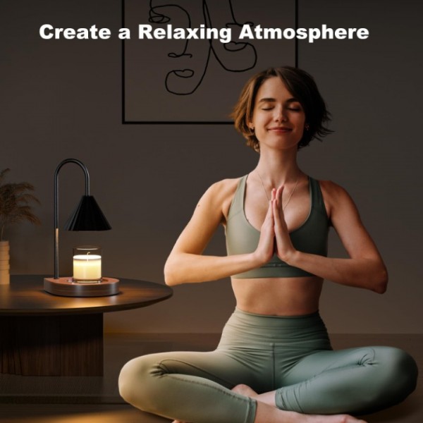 Candle Warmer Lamp: Dimmable Electric Candle Warmer with Timer and 2 Bulbs, Height Adjustable Candle Lamp Compatible with Small Large Candle, Aromatic Candle Holder for Home Decor, Gift for Mom